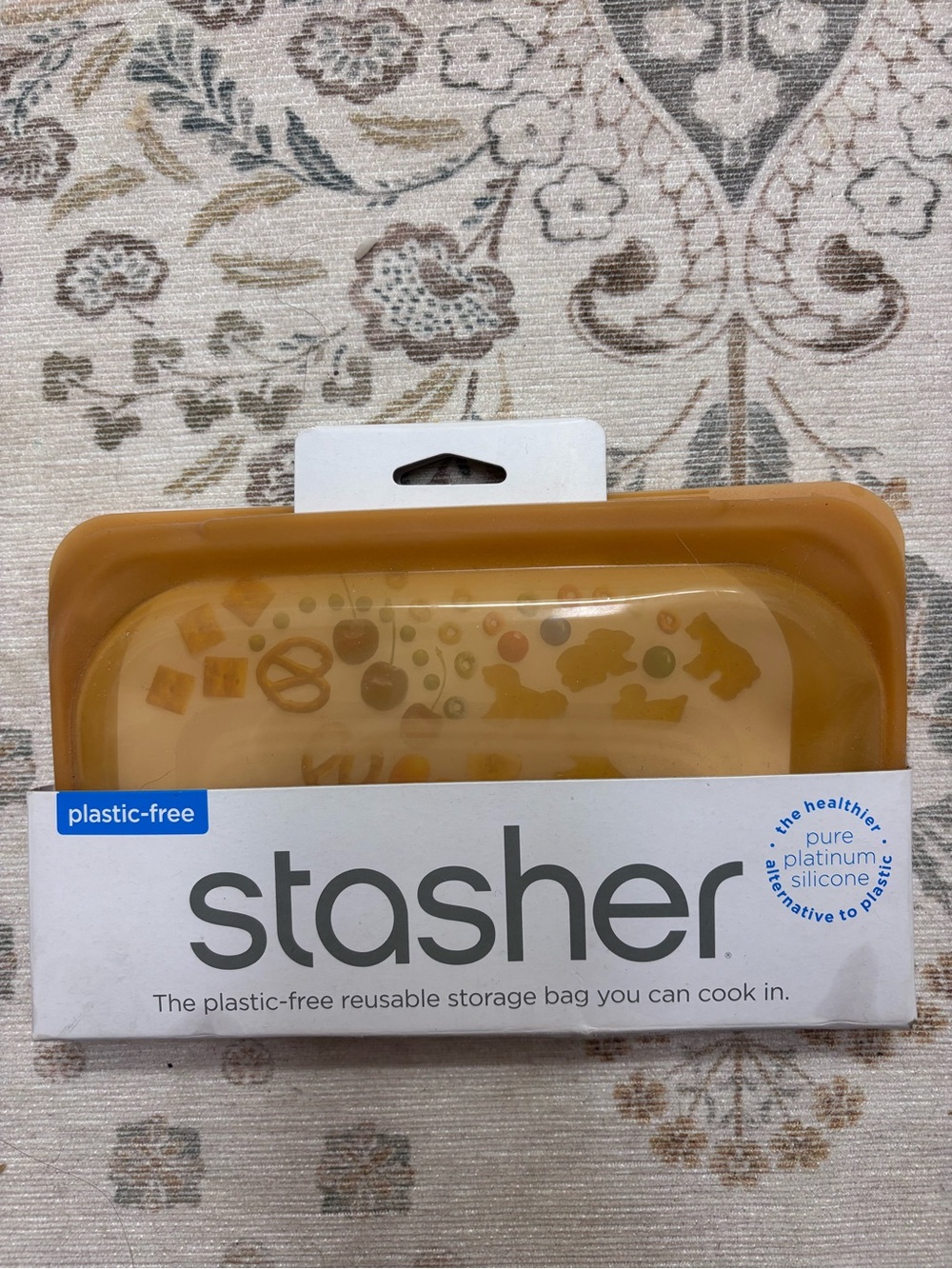 Stasher Reusable Silicone Food Storage Bag - Mustard Yellow